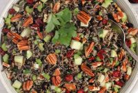Cold Wild Rice Salad with Cranberries and Pecans