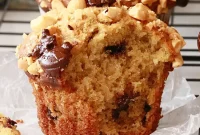 Soft Peanut Butter Chocolate Chip Muffins