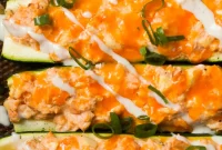 Buffalo Chicken Zucchini Boats Recipe