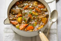 Vegan Ale and Pearl Barley Stew