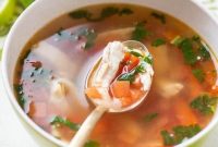 Thai Chicken Soup with Coconut Milk and Lemongrass