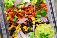 Turkey Taco Bowls with Rice and Fresh Toppings