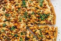 Vegan BBQ Chickpea Pizza with Spicy Sauce