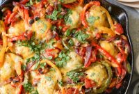 The Dude Diet Cover Reveal and Chicken Meatball Fajita Skillet