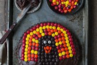 Thanksgiving Chocolate Brownie Turkey Tart