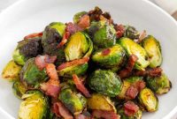 Crispy Air Fryer Brussels Sprouts with Bacon