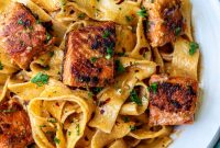 Creamy Cajun Salmon Pasta