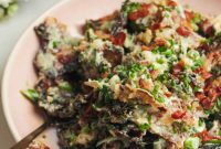 Crispy Smashed Potato Salad with Tzatziki Sauce