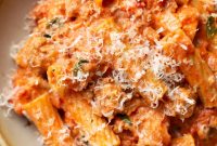 Creamy Sausage Rigatoni Pasta Recipe
