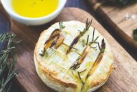 Keto Baked Camembert with Garlic and Herbs
