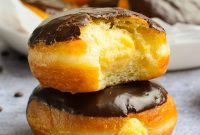 Boston Cream Pie Donuts with Chocolate Glaze