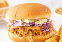 BBQ Pulled Chicken Burger with Smoky Sauce