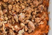 Eggless Sweet Potato Casserole with Pecan Streusel