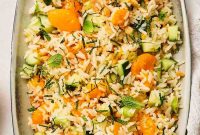 Rice Salad with Fresh Vegetables and Herbs