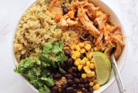 Instant Pot Salsa Chicken Quinoa Bowls Recipe
