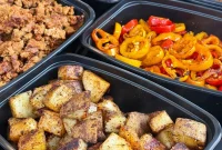 Blackstone Taco Meal Prep with Grilled Veggies