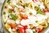Creamy Pesto Pasta Salad with Fresh Basil