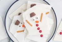 Melted Snowman Chocolate Bark Recipe