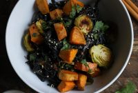 Black Sesame Noodle Bowl with Crunchy Vegetables