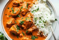 Indian Butter Chicken Recipe with Creamy Tomato Sauce