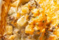 Cheesy Ground Beef Potato Casserole