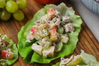 Chicken Salad Lettuce Wraps Recipe for Low-Carb Lunch