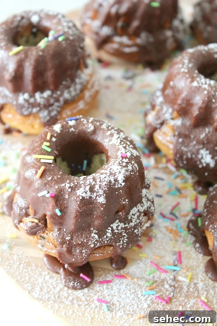 Mini Orange Bundt Cakes with Nutella Chocolate Glaze 2 mini orange bundt cakes