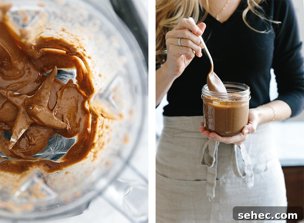 How to Make Almond Butter in 1 Minute 4 Make homemade almond butter in one minute with your Vitamix. Super easy and delicious - watch the video!