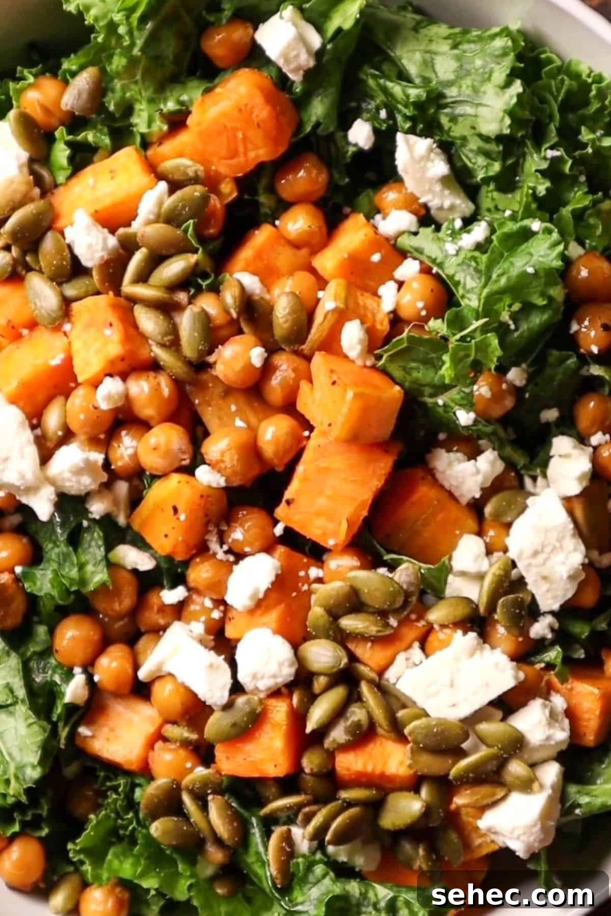 Roasted Sweet Potato and Kale Salad 5 kale sweet potato chickpea salad