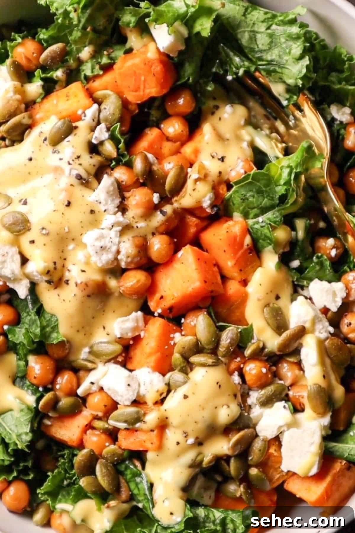 Roasted Sweet Potato and Kale Salad 8 sweet potato kale salad