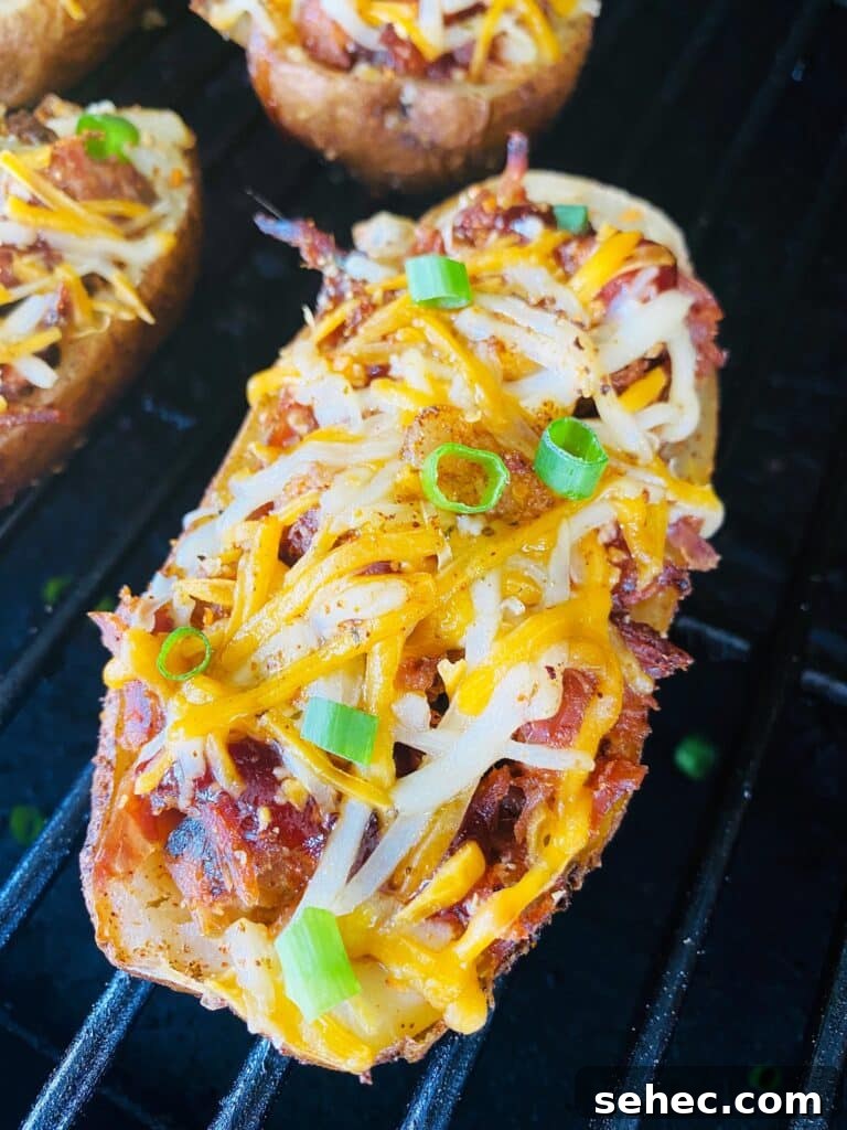 Smoked BBQ Pork Potato Skins