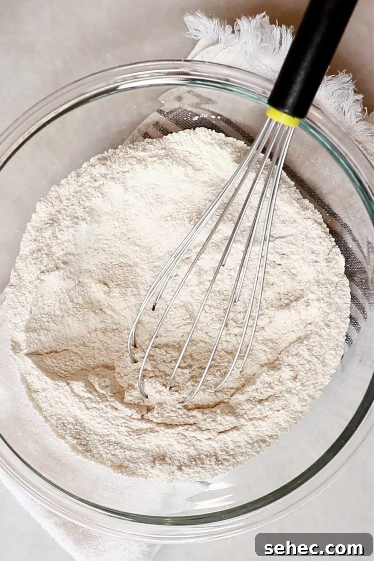 Soft Peanut Butter Chocolate Chip Muffins 6 the dry ingredients in a bowl