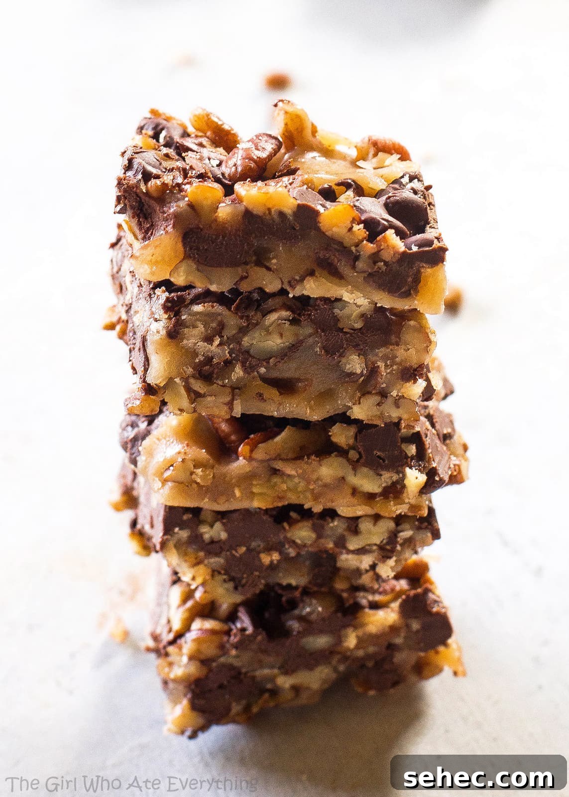 Chocolate Toffee Buttercrunch Candy Recipe 7 Chocolate Toffee Buttercrunch - toffee, nuts, and chocolate and so easy to make! the-girl-who-ate-everything.com
