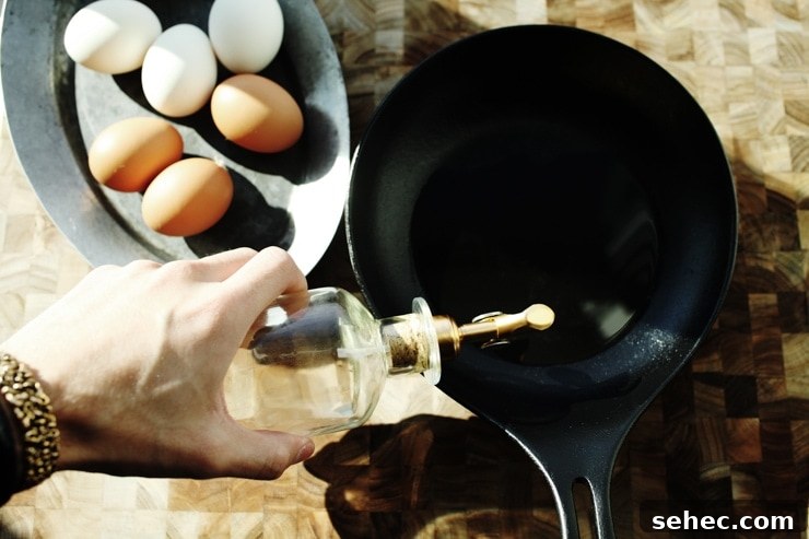 How to Fry an Egg Perfectly Every Time 13 Add oil to pan