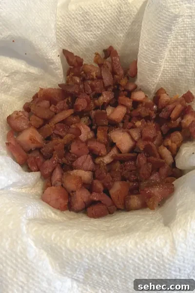 bacon crumbled