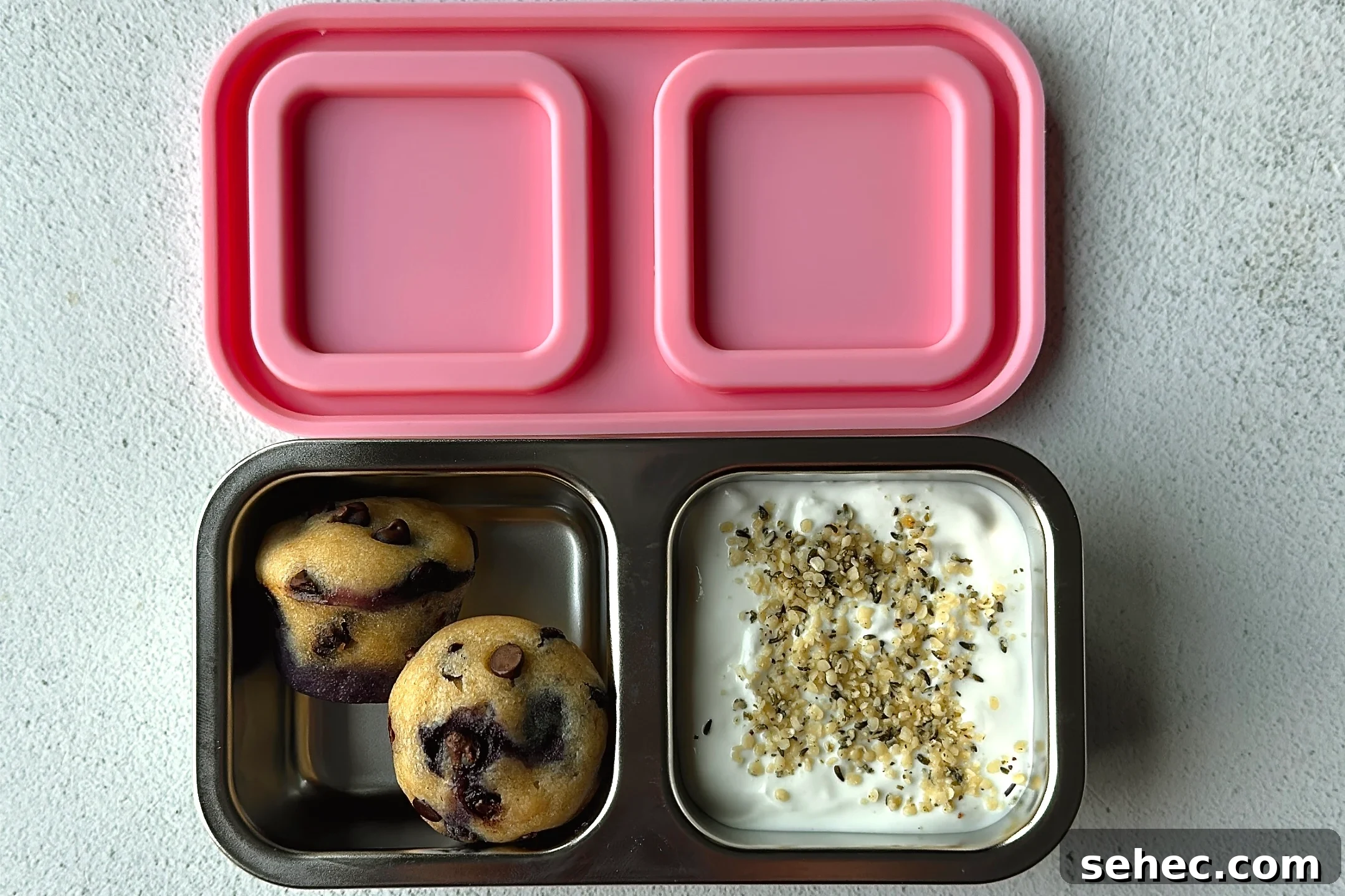 Nutritious School Snacks for Kids to Pack in Lunchboxes 3 Mini muffins snackbox.