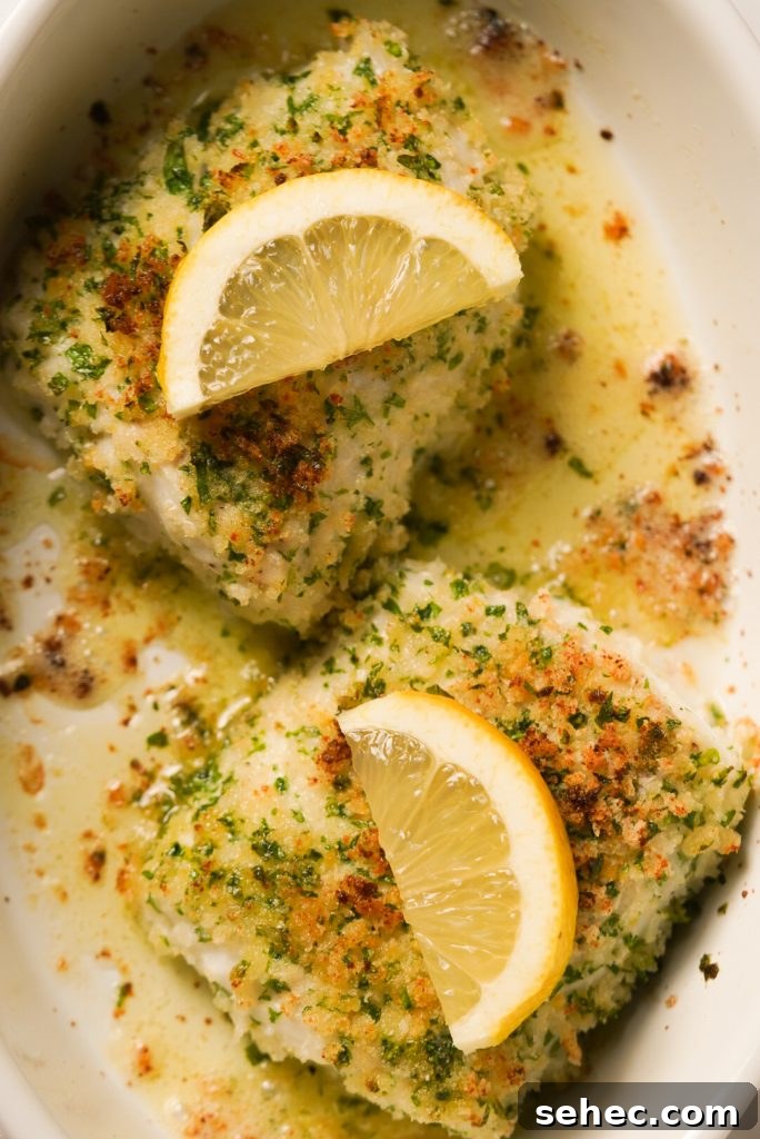 Parmesan Crusted Baked Cod Recipe 3 panko crusted cod with lemon