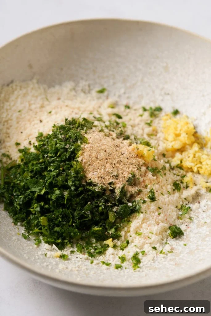 Parmesan Crusted Baked Cod Recipe 6 panko parmesan mixture before mixing
