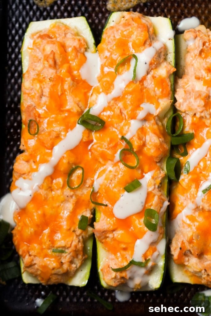 Buffalo Chicken Zucchini Boats Recipe 12 stuffed zucchini boats