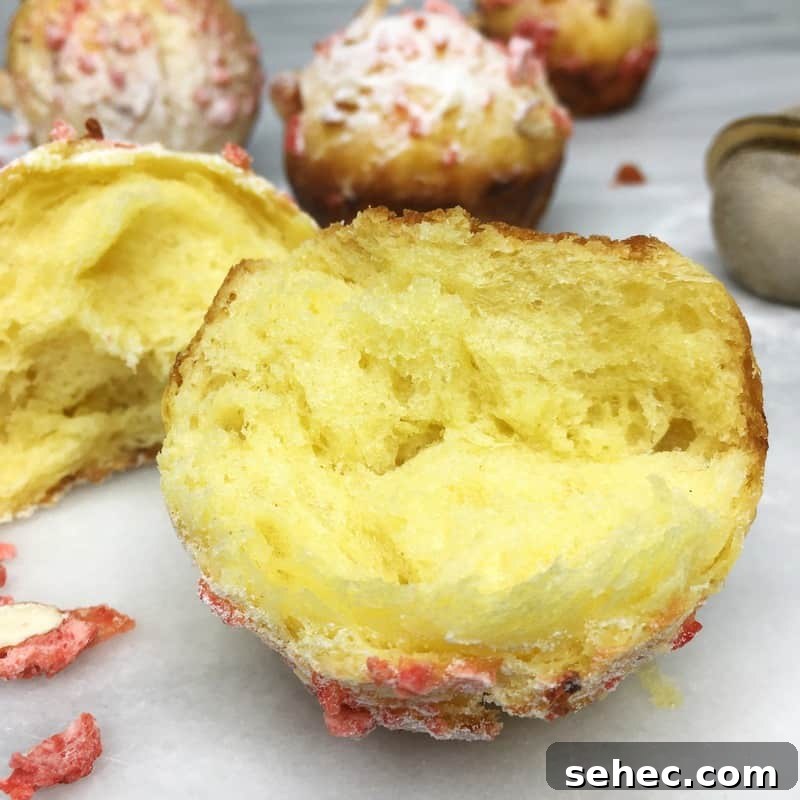 Soft French Mini Brioche Rolls Recipe 2 Sliced French brioche roll with the rest of brioches on background