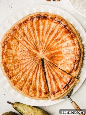 Chocolate pear galette des rois recipe