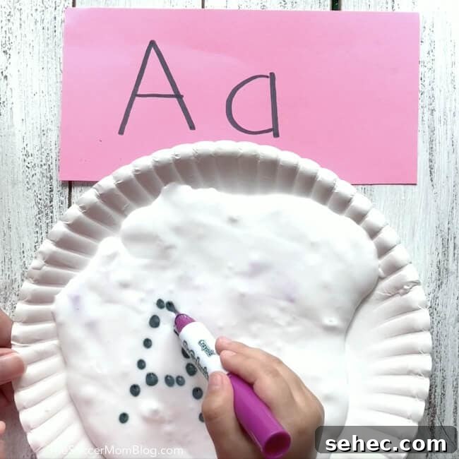 Slime Letter Tracing Activity for Kids Video 5 How to practice writing letters with slime