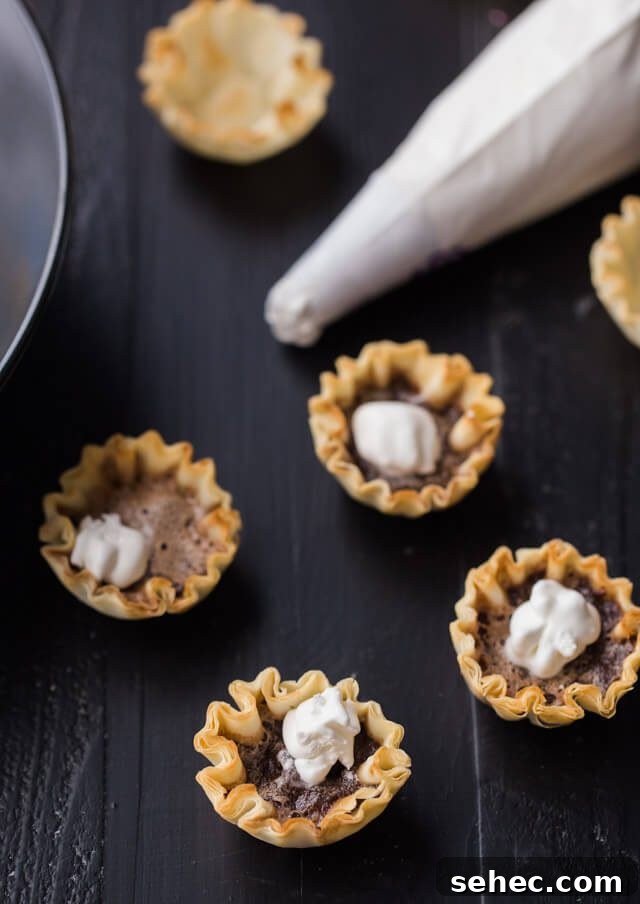 Mini Chocolate Chess Pie Bites