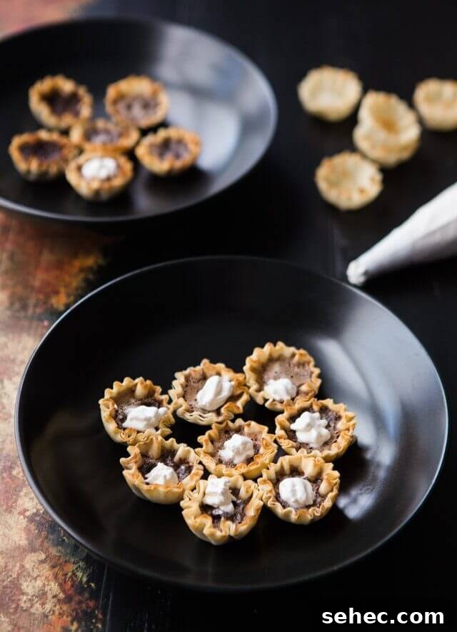 Mini Chocolate Chess Pie Bites