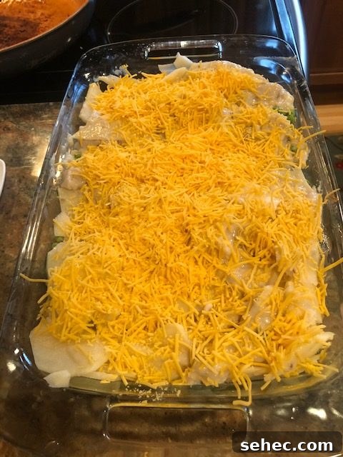Amish Sausage and Potato Casserole Recipe 6 Sausage and potato casserole going into the oven
