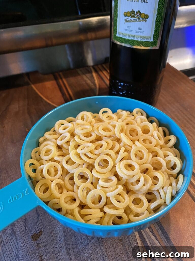 Homemade SpaghettiOs Recipe 6 Ring shaped pasta in a measuring cup