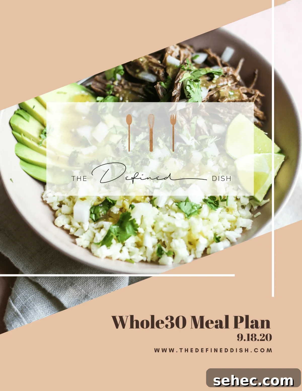 Whole30 Meal Plan for September 18 2020 2 September Whole30 5-day meal plan with grocery list