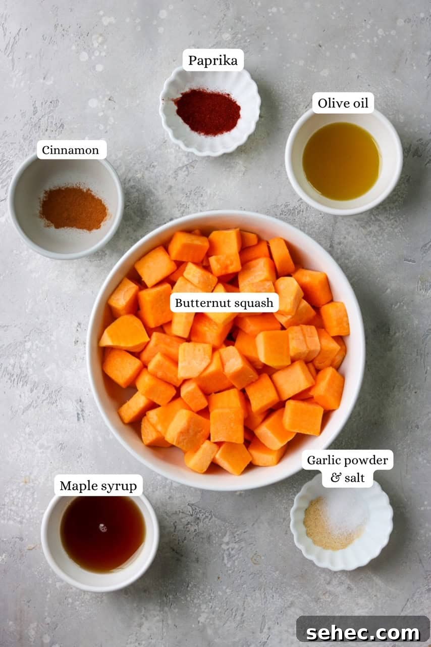 Air Fryer Butternut Squash with Oven Baked Option 3 ingredients for air fryer butternut squash