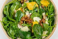Crisp Spinach and Arugula Salad with Orange and Parmesan