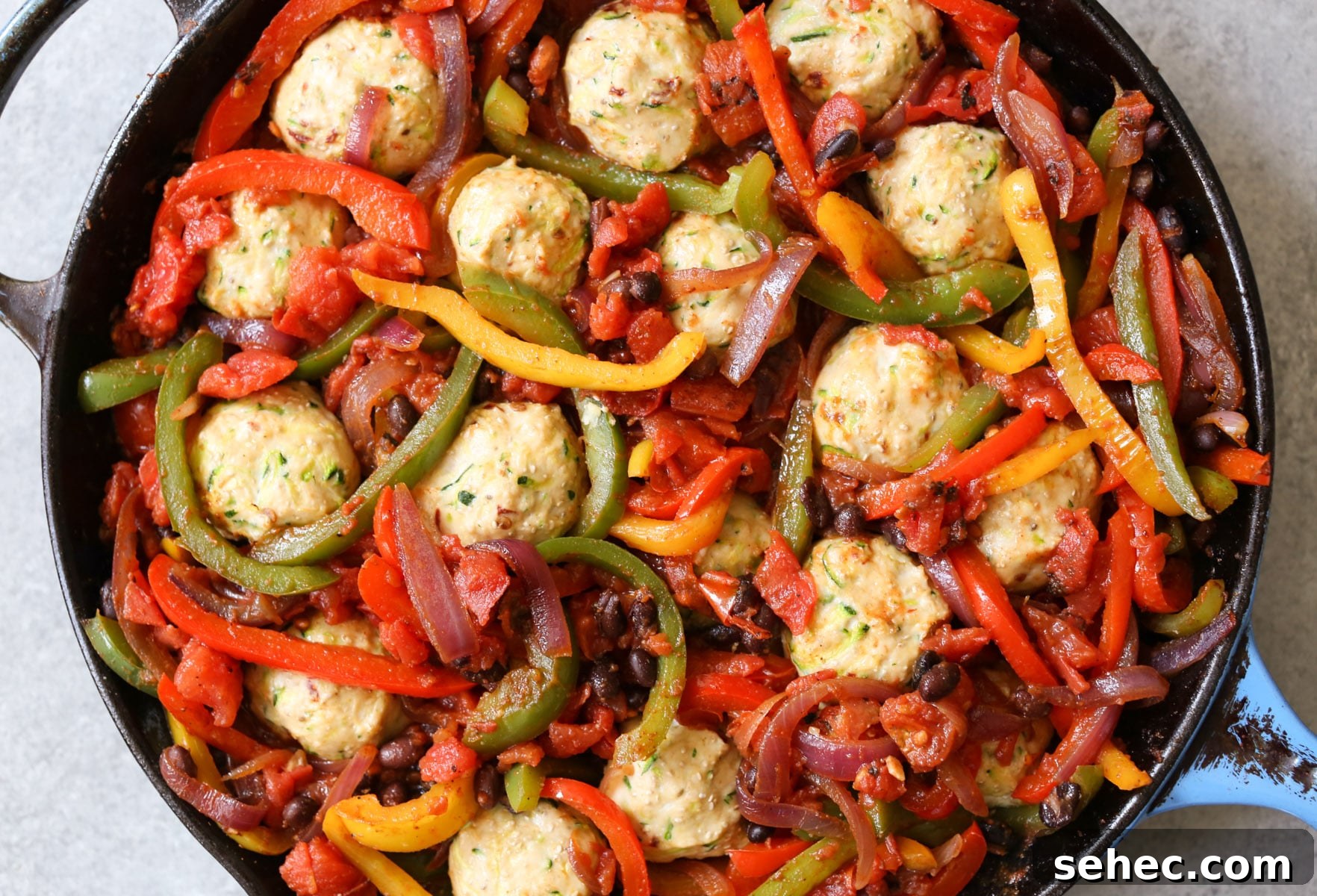 Chicken-Meatball-Fajita-Skillet-step-7